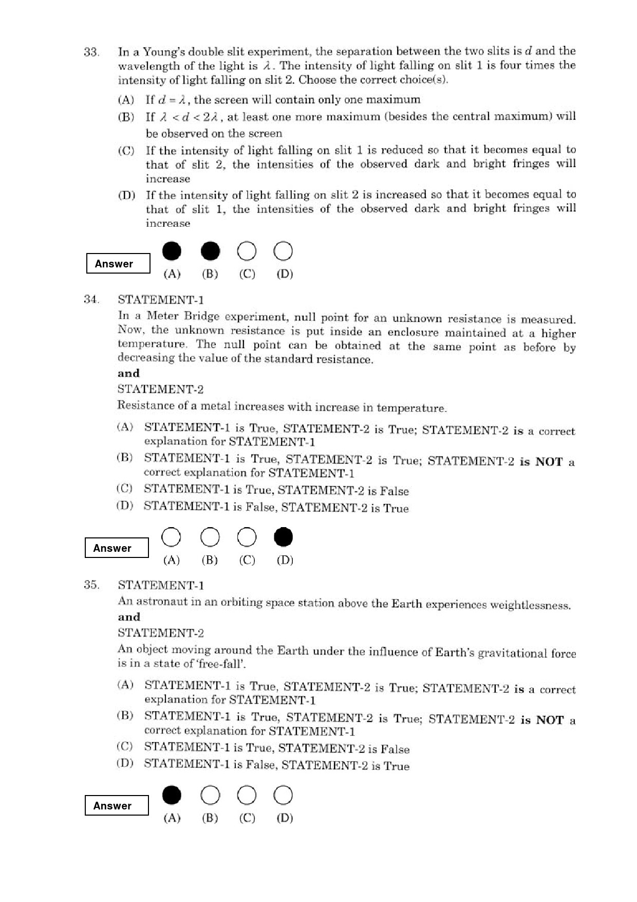 JEE Exam Question Paper 2008 Paper 1 12