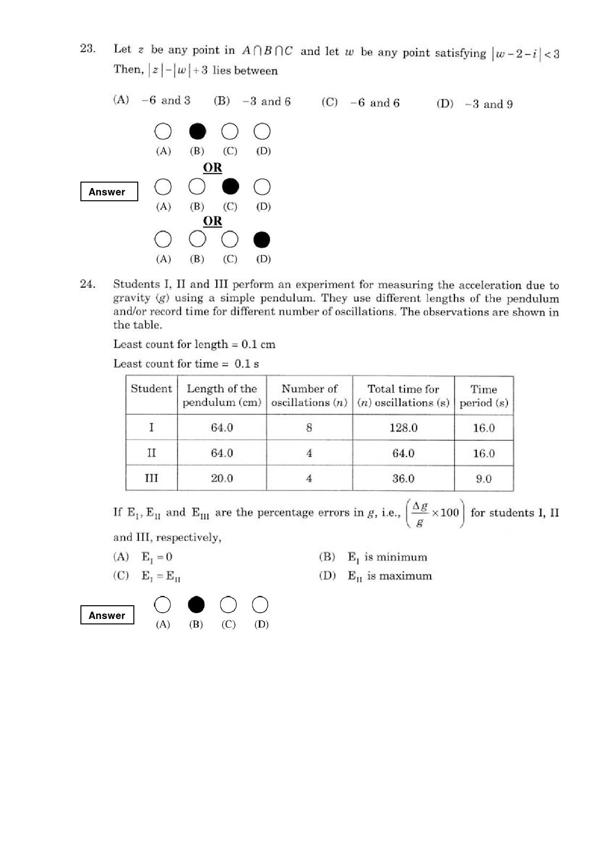 JEE Exam Question Paper 2008 Paper 1 8