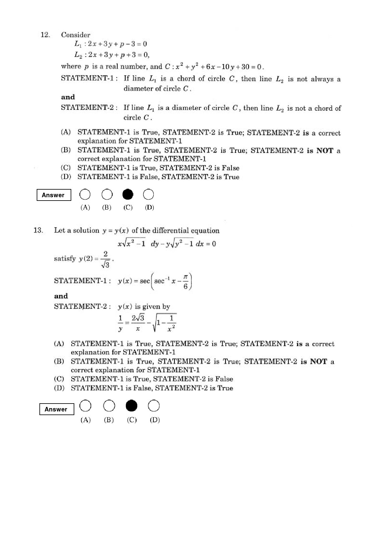 JEE Exam Question Paper 2008 Paper 2 4