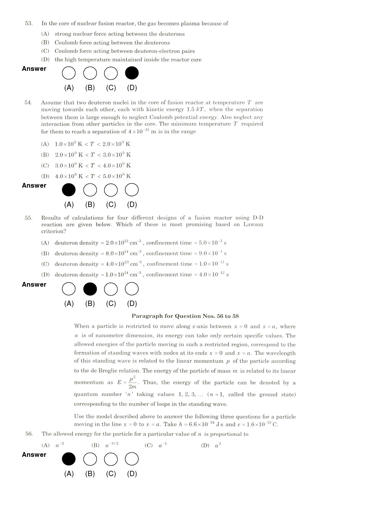 JEE Exam Question Paper 2009 Paper 1 16