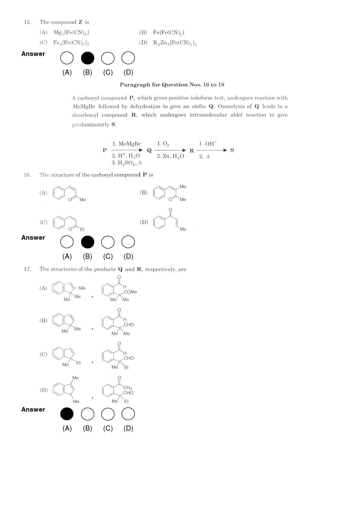 JEE Exam Question Paper 2009 Paper 1 4