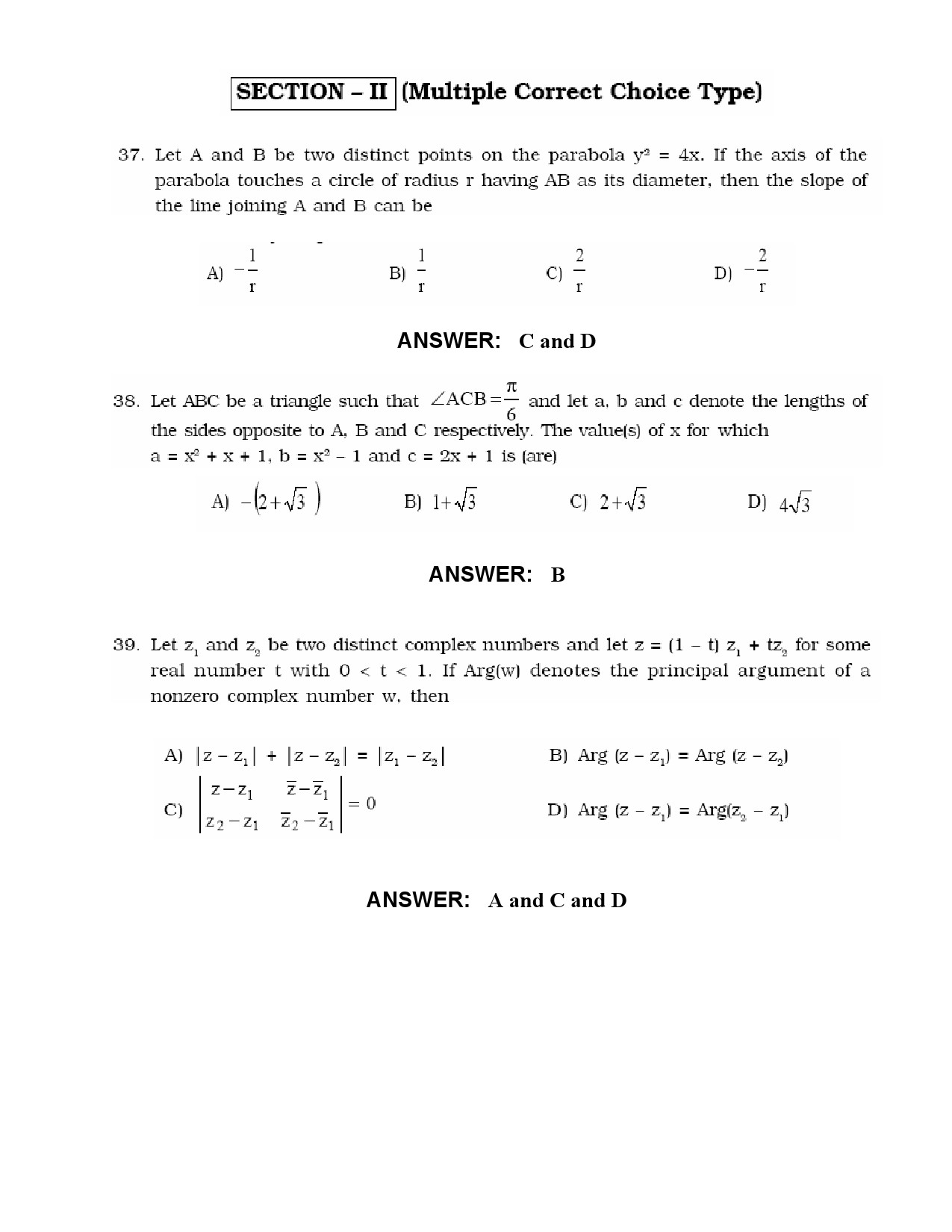 JEE Exam Question Paper 2010 Paper 1 11