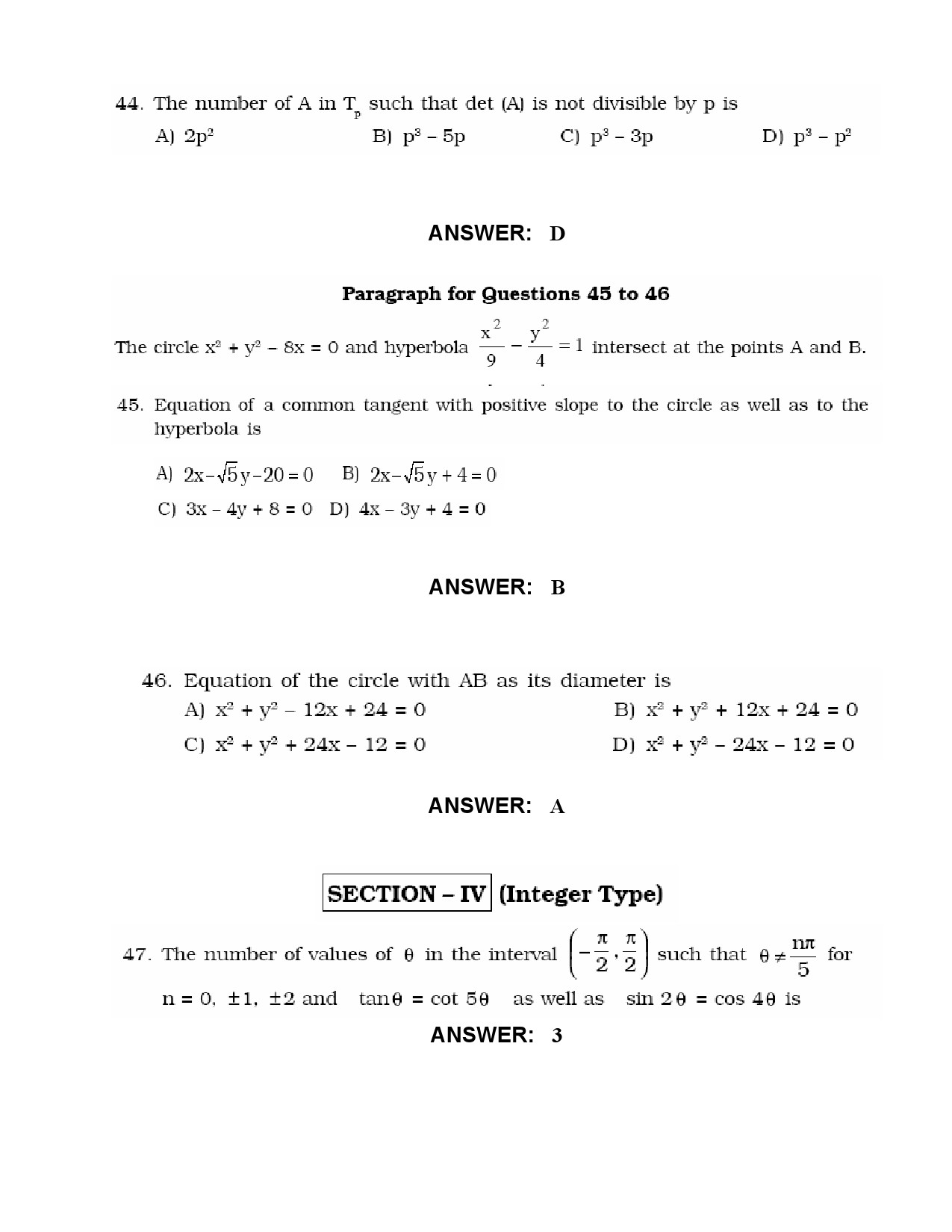 JEE Exam Question Paper 2010 Paper 1 13