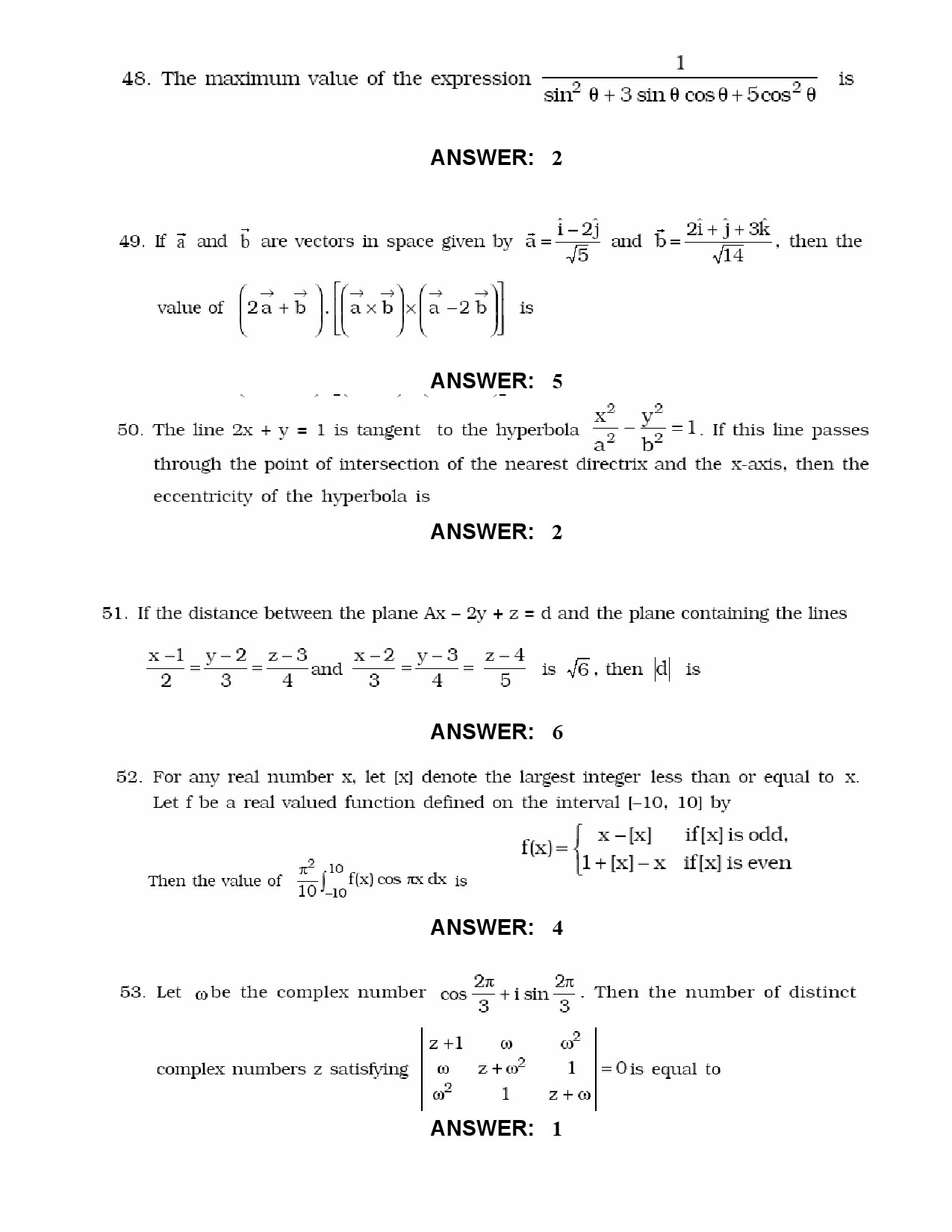 JEE Exam Question Paper 2010 Paper 1 14