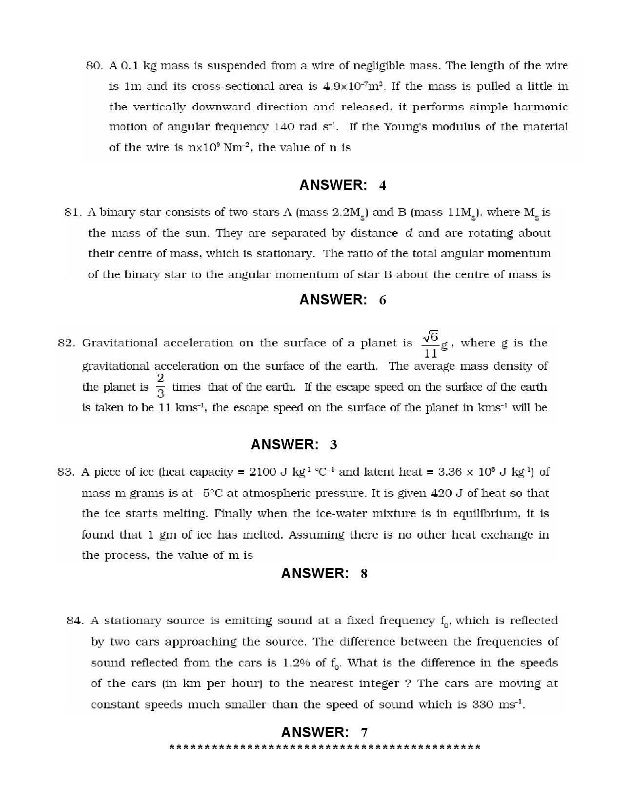 JEE Exam Question Paper 2010 Paper 1 24