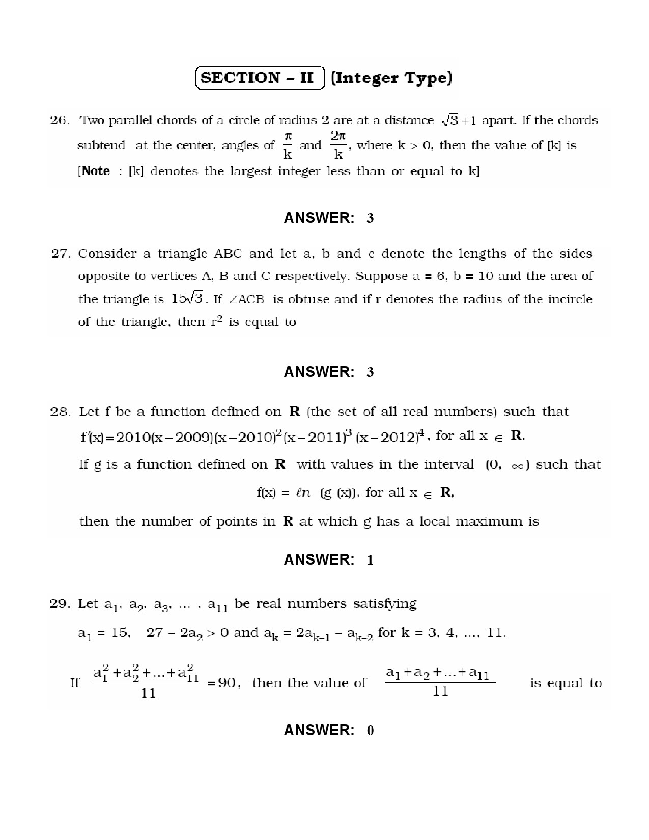 JEE Exam Question Paper 2010 Paper 2 10