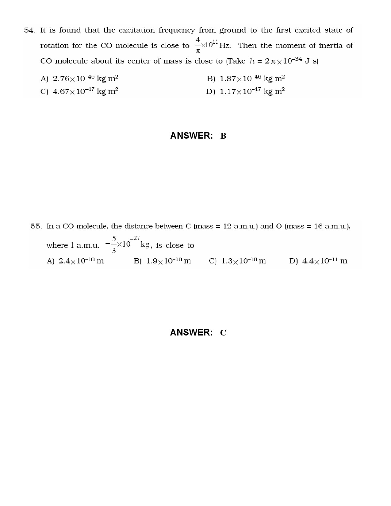 JEE Exam Question Paper 2010 Paper 2 20
