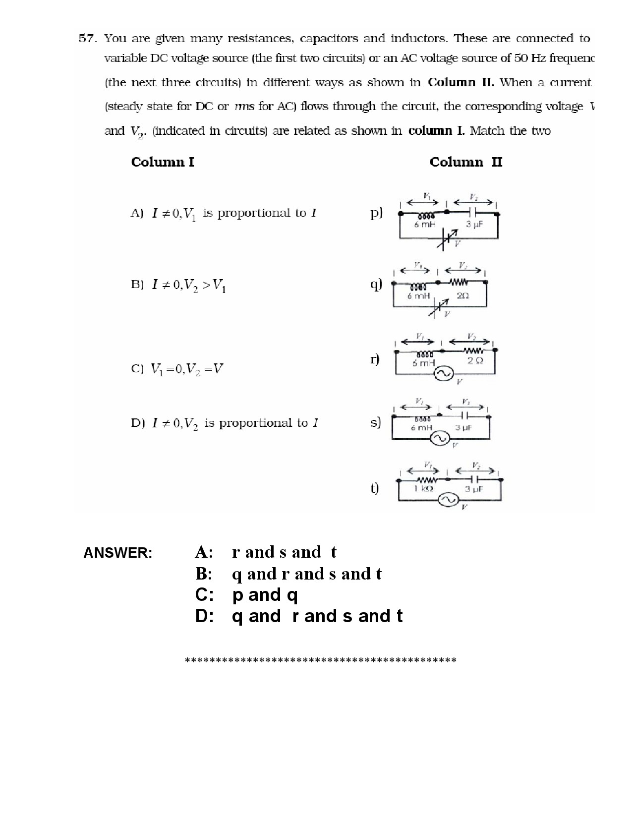 JEE Exam Question Paper 2010 Paper 2 22