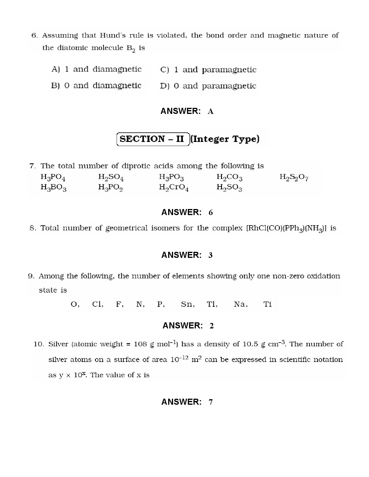 JEE Exam Question Paper 2010 Paper 2 3