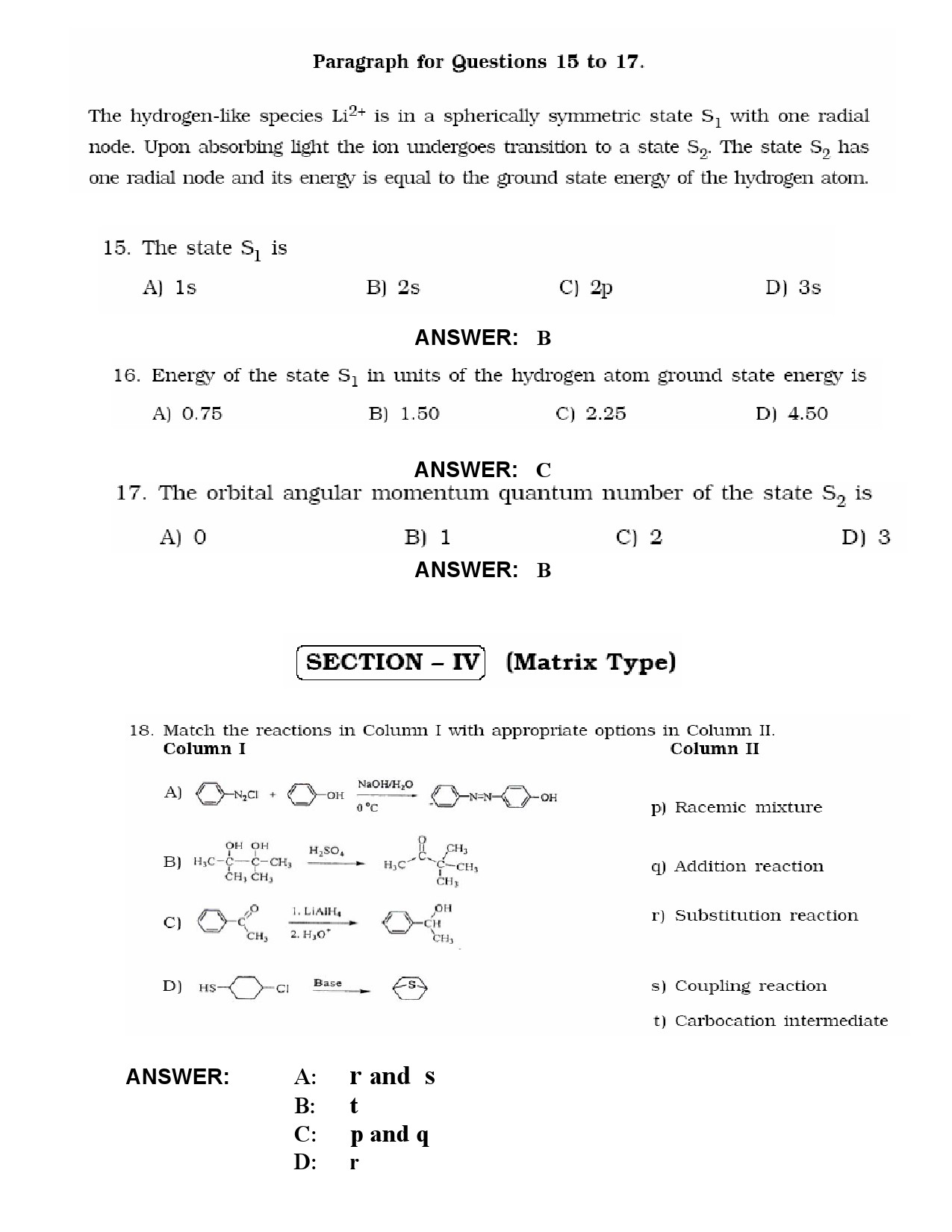 JEE Exam Question Paper 2010 Paper 2 7