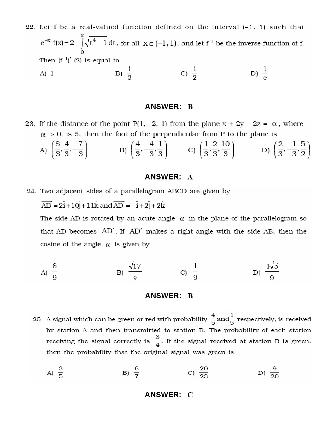 JEE Exam Question Paper 2010 Paper 2 9