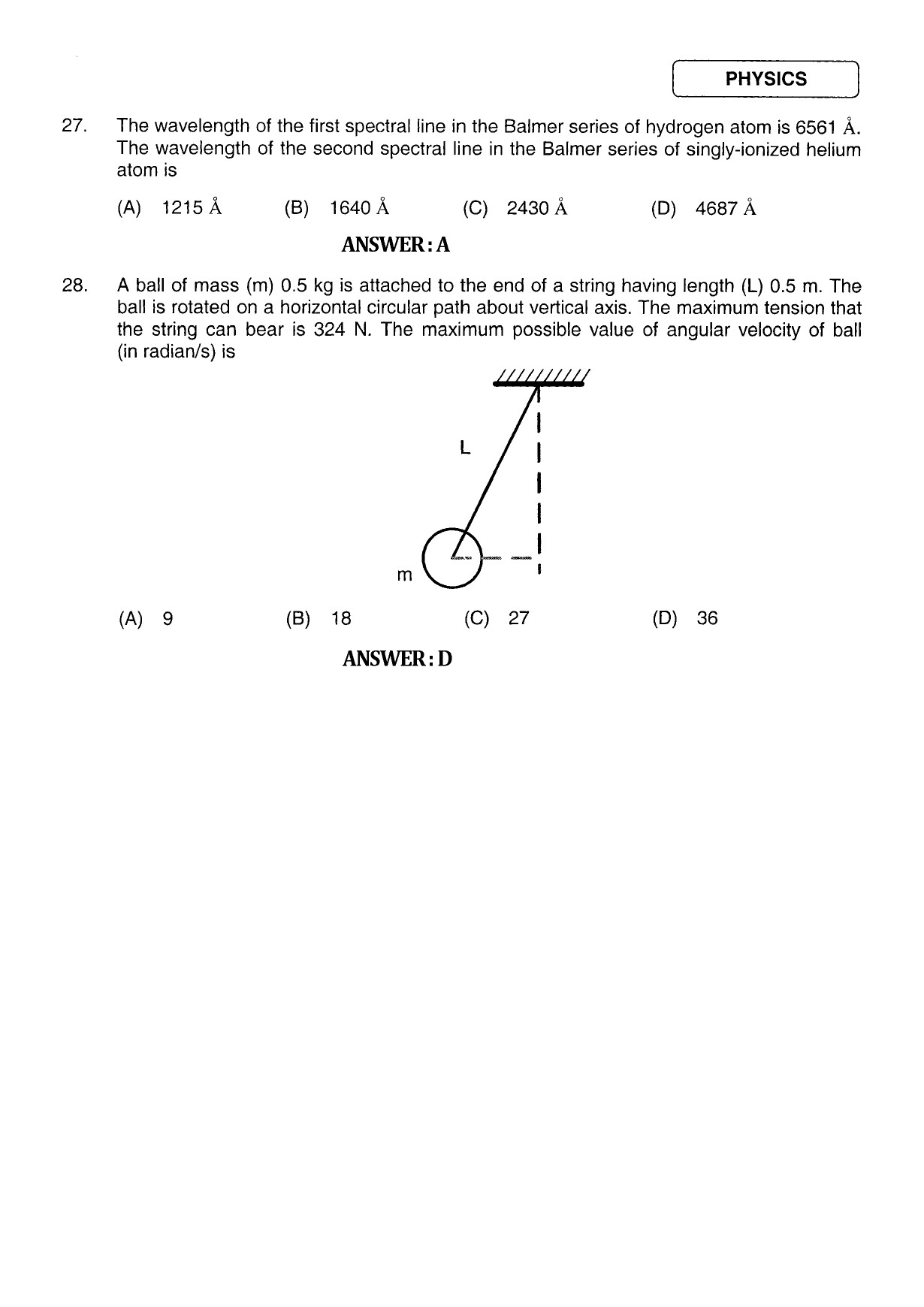 JEE Exam Question Paper 2011 Paper 1 11