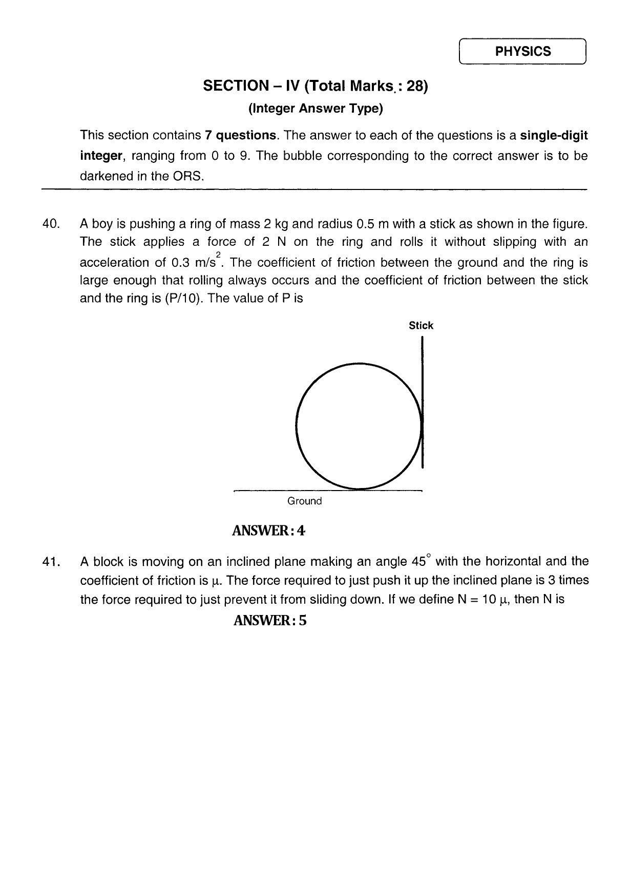 JEE Exam Question Paper 2011 Paper 1 19