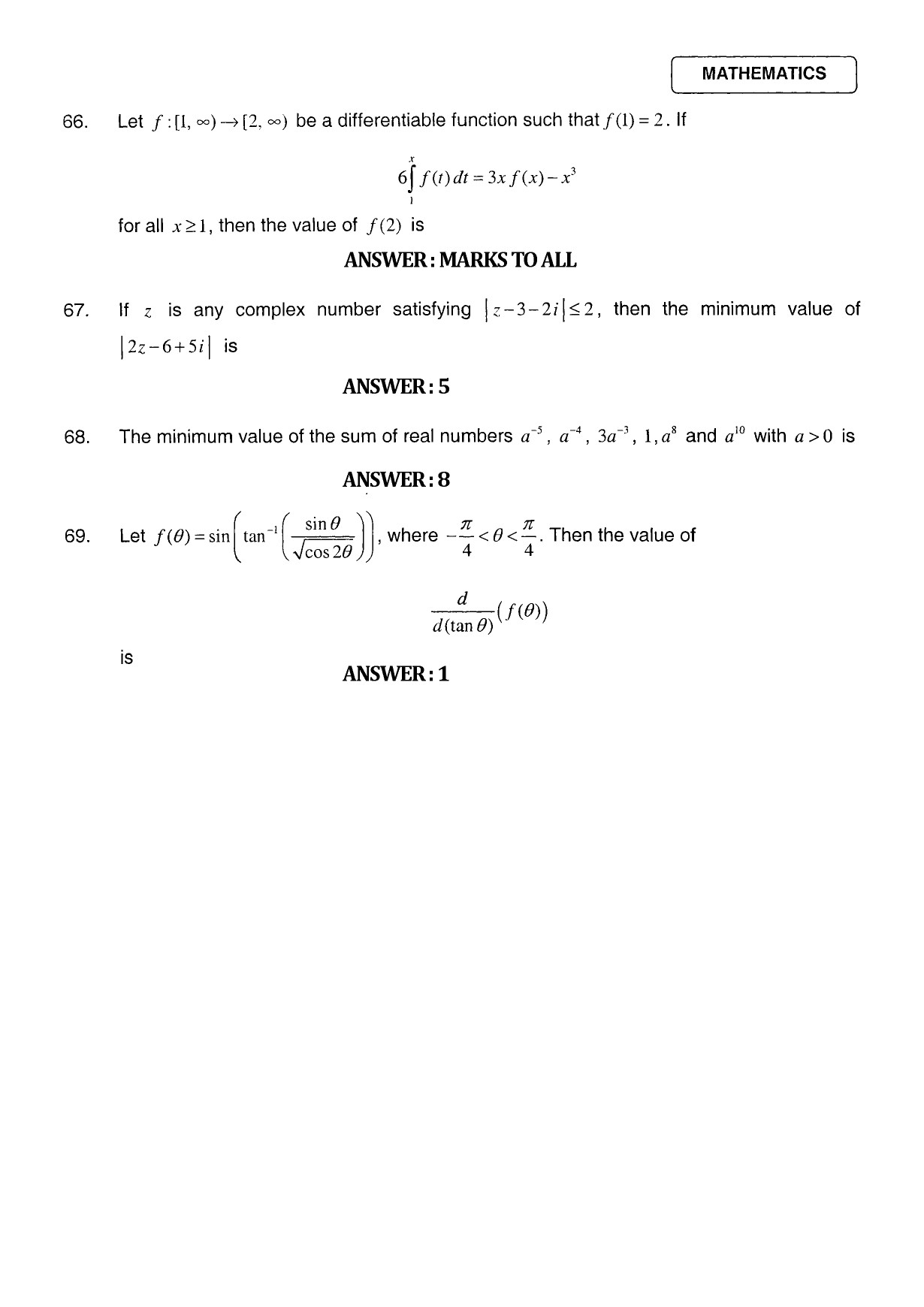 JEE Exam Question Paper 2011 Paper 1 30