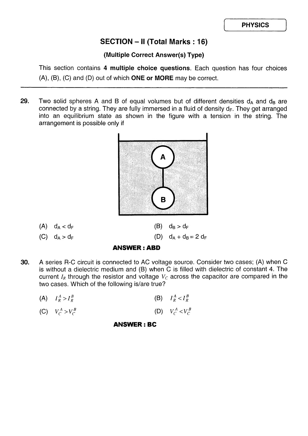 JEE Exam Question Paper 2011 Paper 2 13