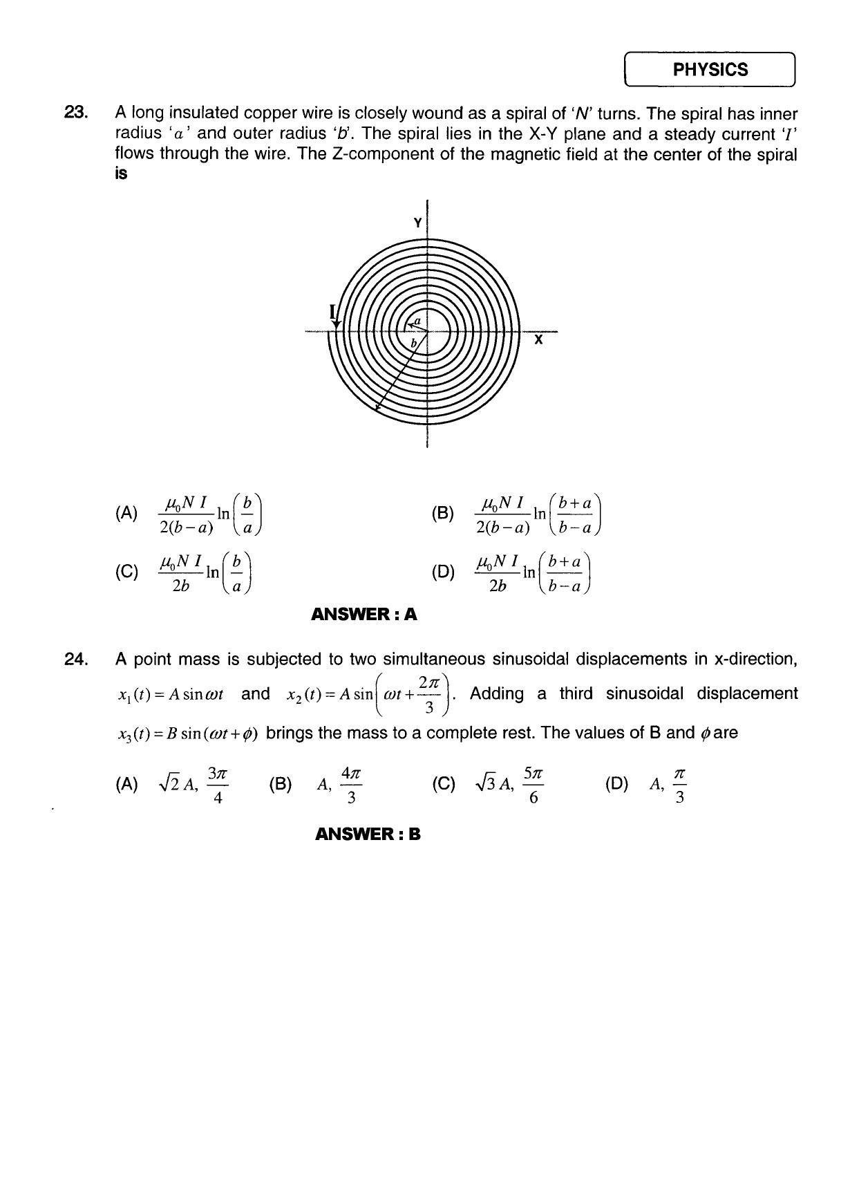 JEE Exam Question Paper 2011 Paper 2 9