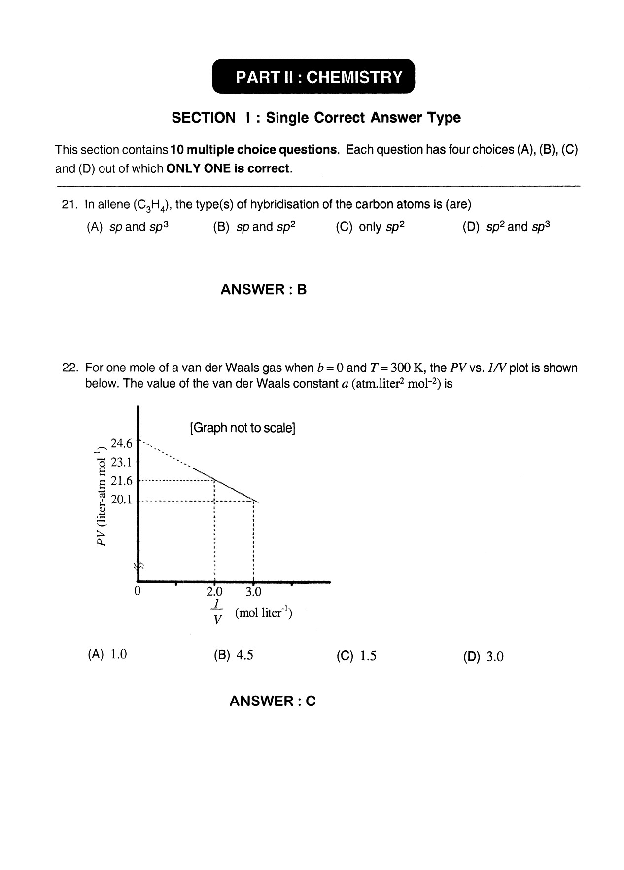 JEE Exam Question Paper 2012 Paper 1 Chemistry 1