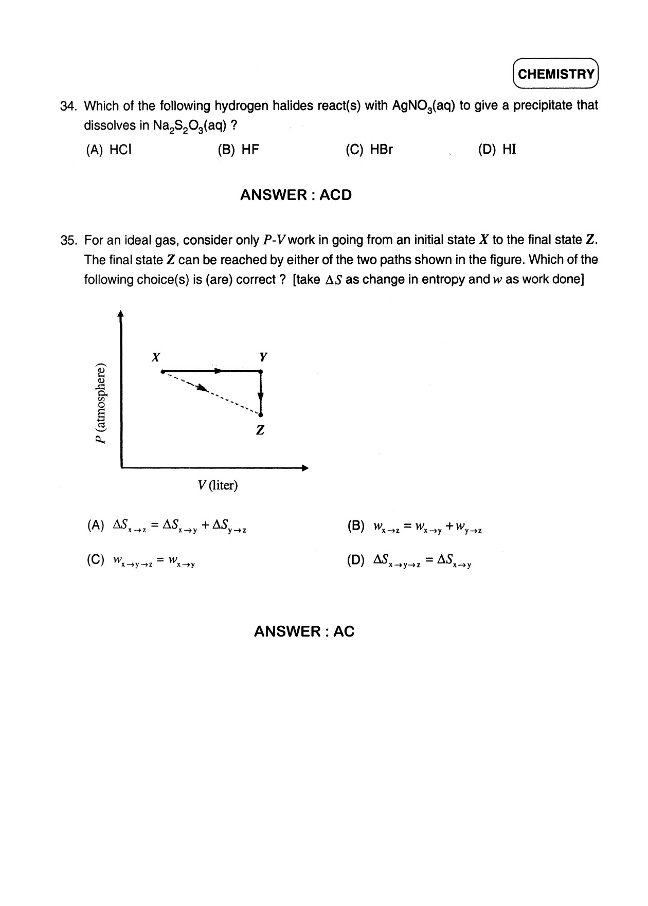 JEE Exam Question Paper 2012 Paper 1 Chemistry 5