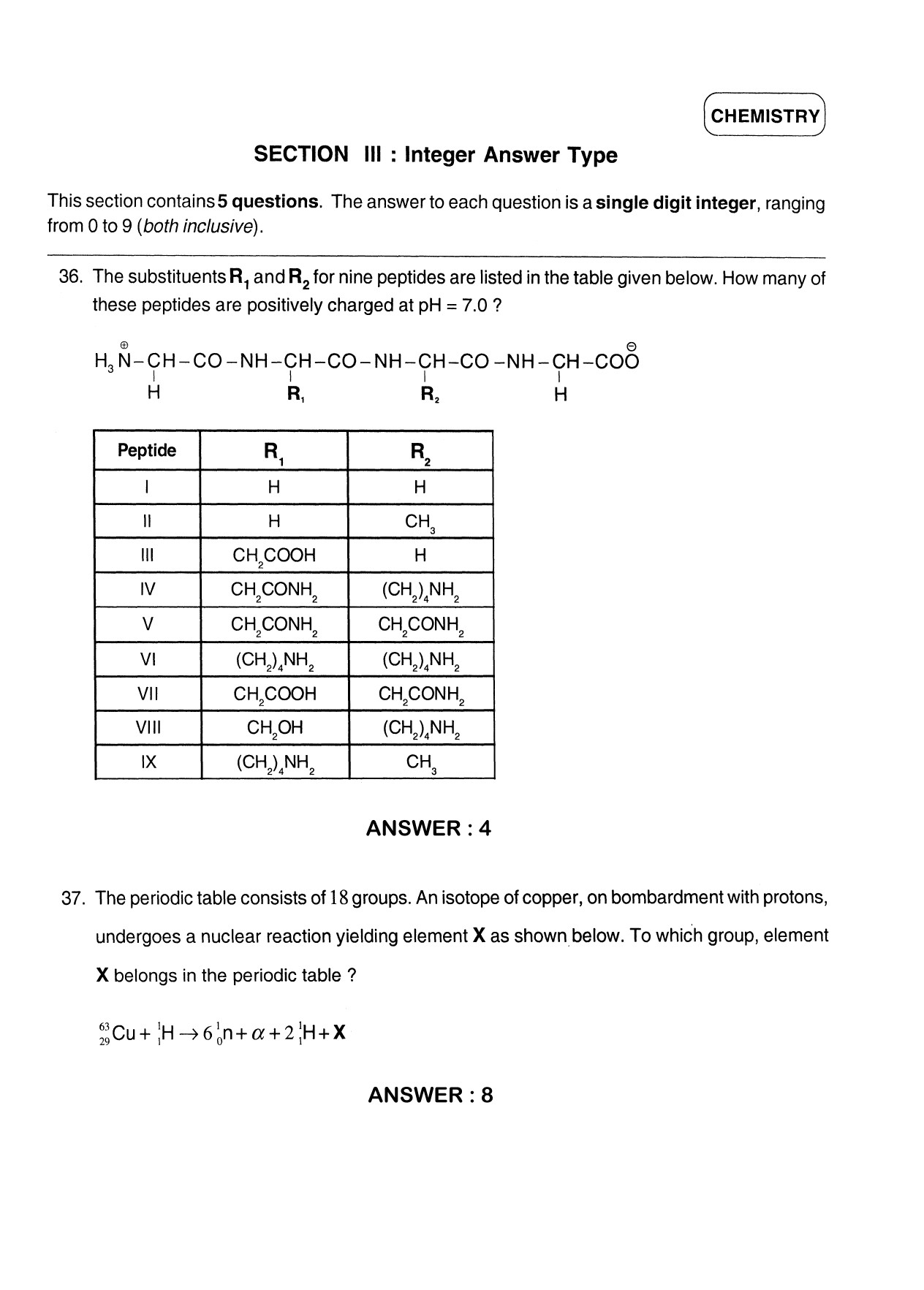 JEE Exam Question Paper 2012 Paper 1 Chemistry 6