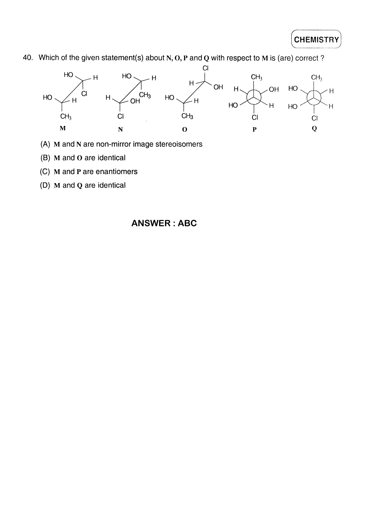 JEE Exam Question Paper 2012 Paper 2 Chemistry 11