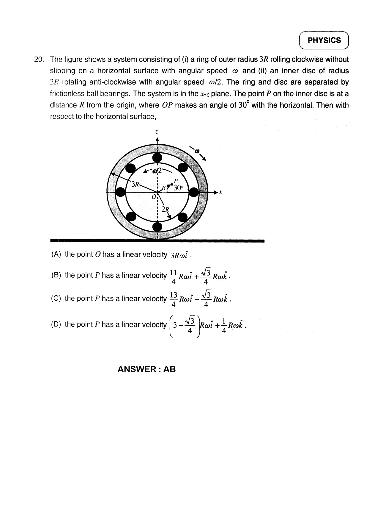 JEE Exam Question Paper 2012 Paper 2 Physics 12