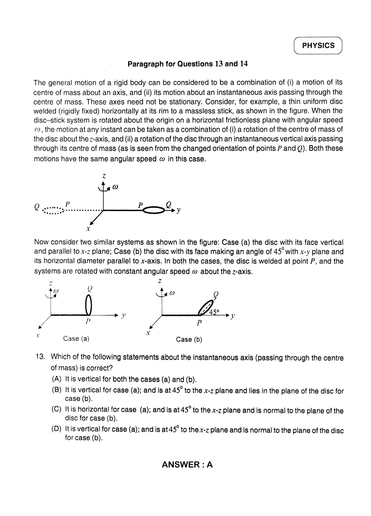 JEE Exam Question Paper 2012 Paper 2 Physics 8