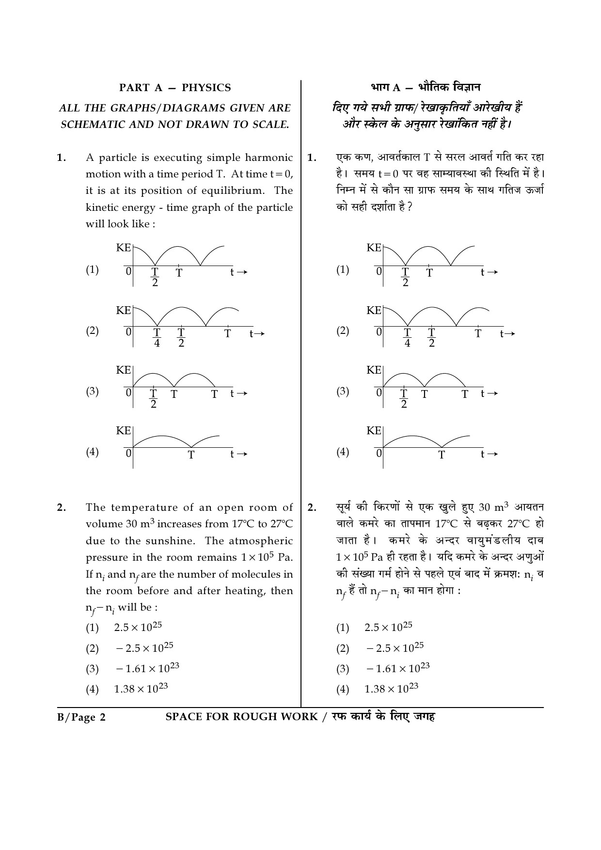 JEE Main Exam Question Paper 2017 Booklet B 2
