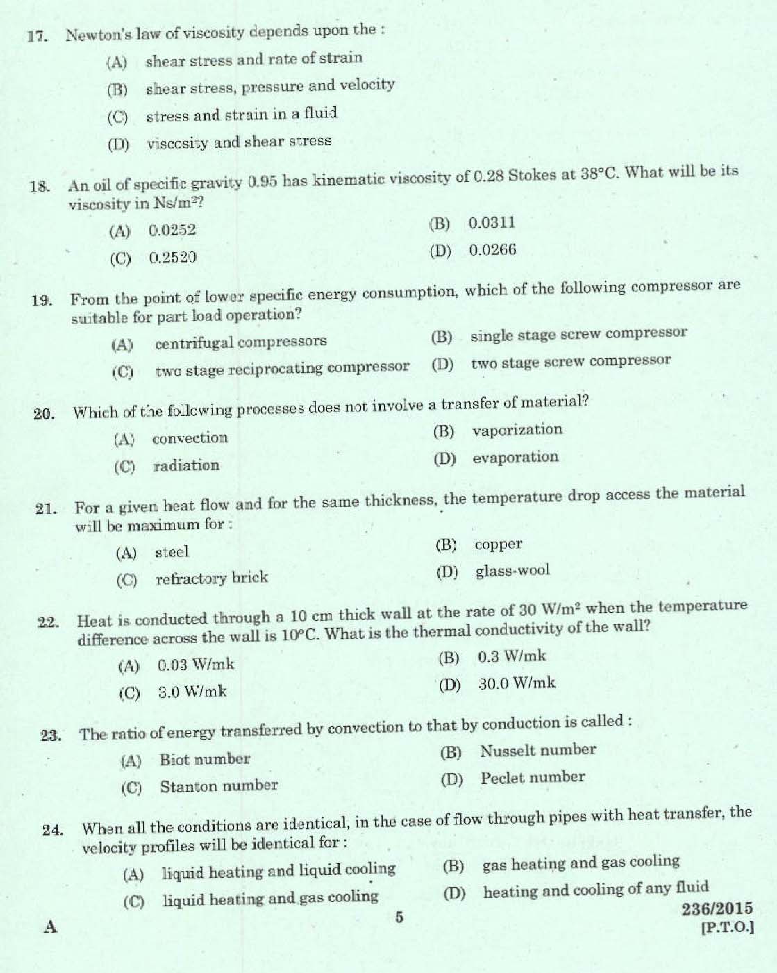 Kerala PSC Foreman Exam 2015 Question Paper Code 2362015 3