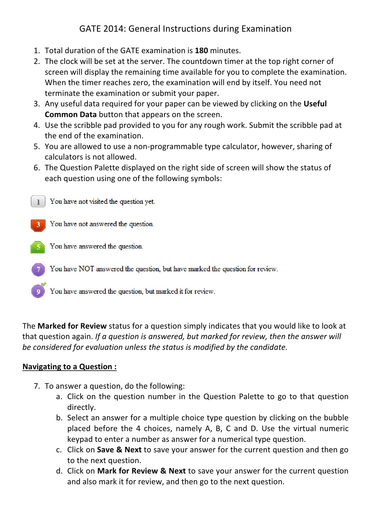 GATE Exam Question Paper 2014 Biotechnology 1