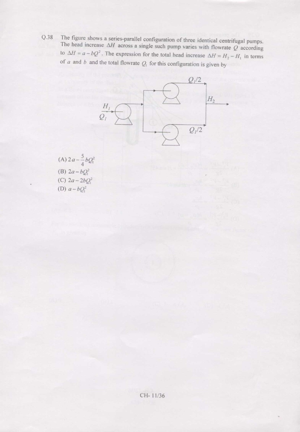 GATE Exam Question Paper 2007 Chemical Engineering 11