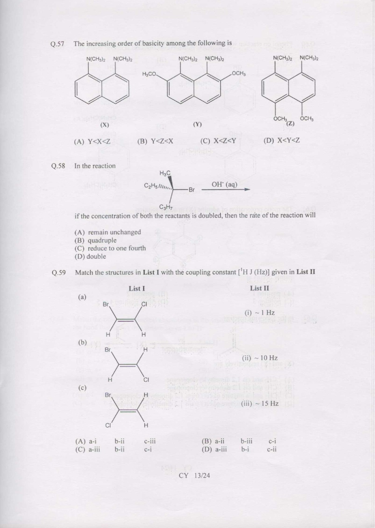 GATE Exam Question Paper 2007 Chemistry 13