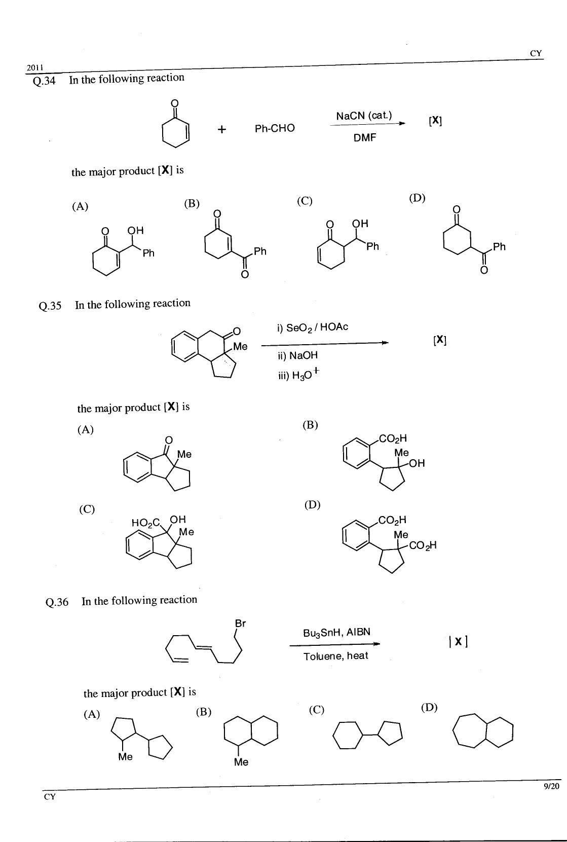 GATE Exam Question Paper 2011 Chemistry 9