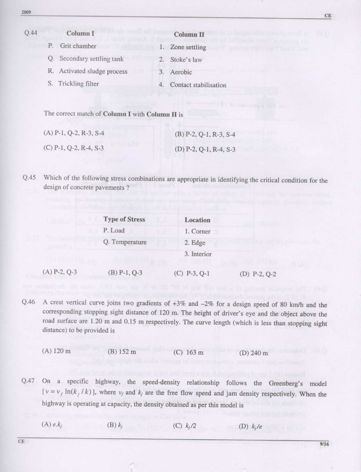 GATE Exam Question Paper 2009 Civil Engineering 9