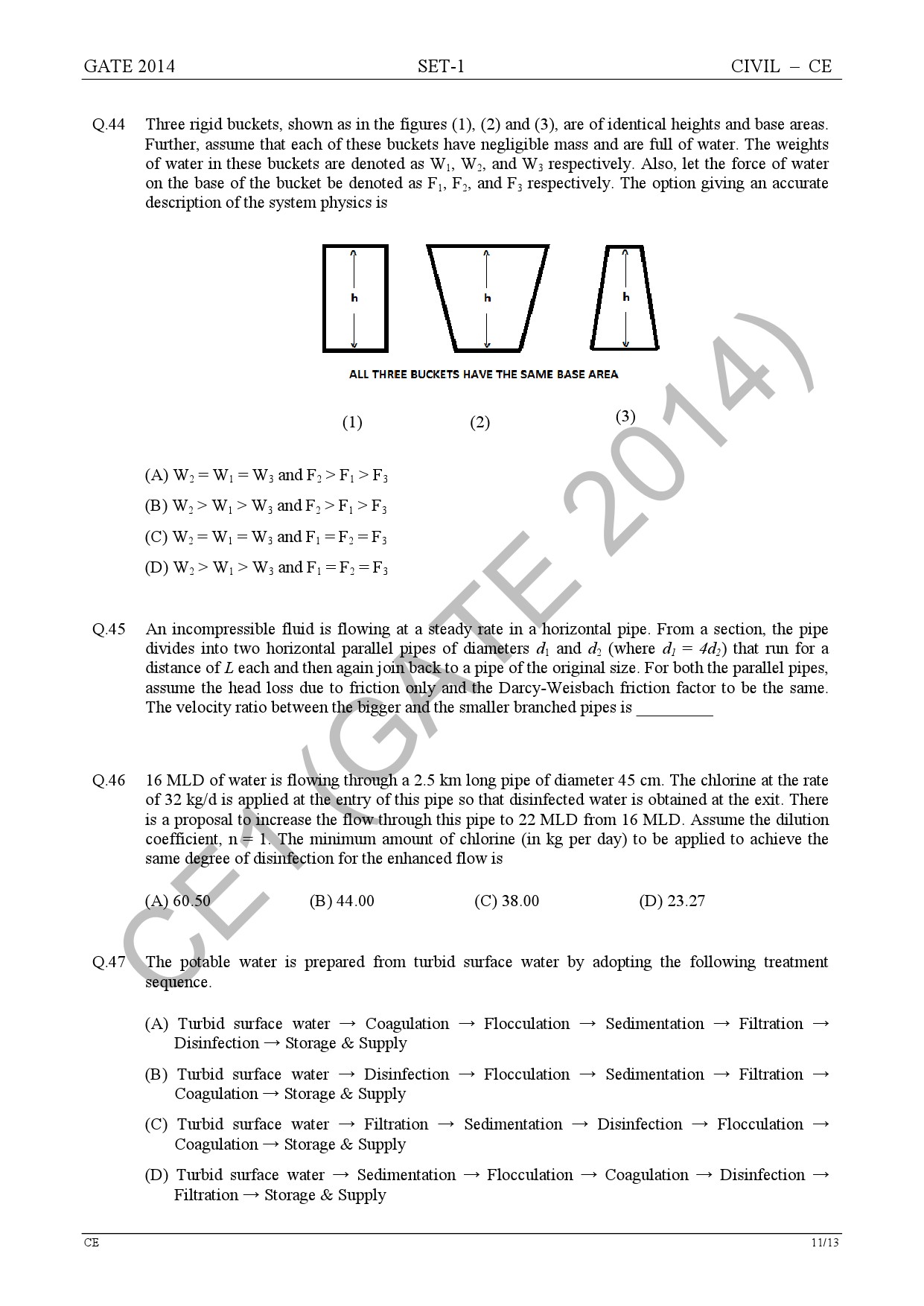 GATE Exam Question Paper 2014 Civil Engineering Set 1 17