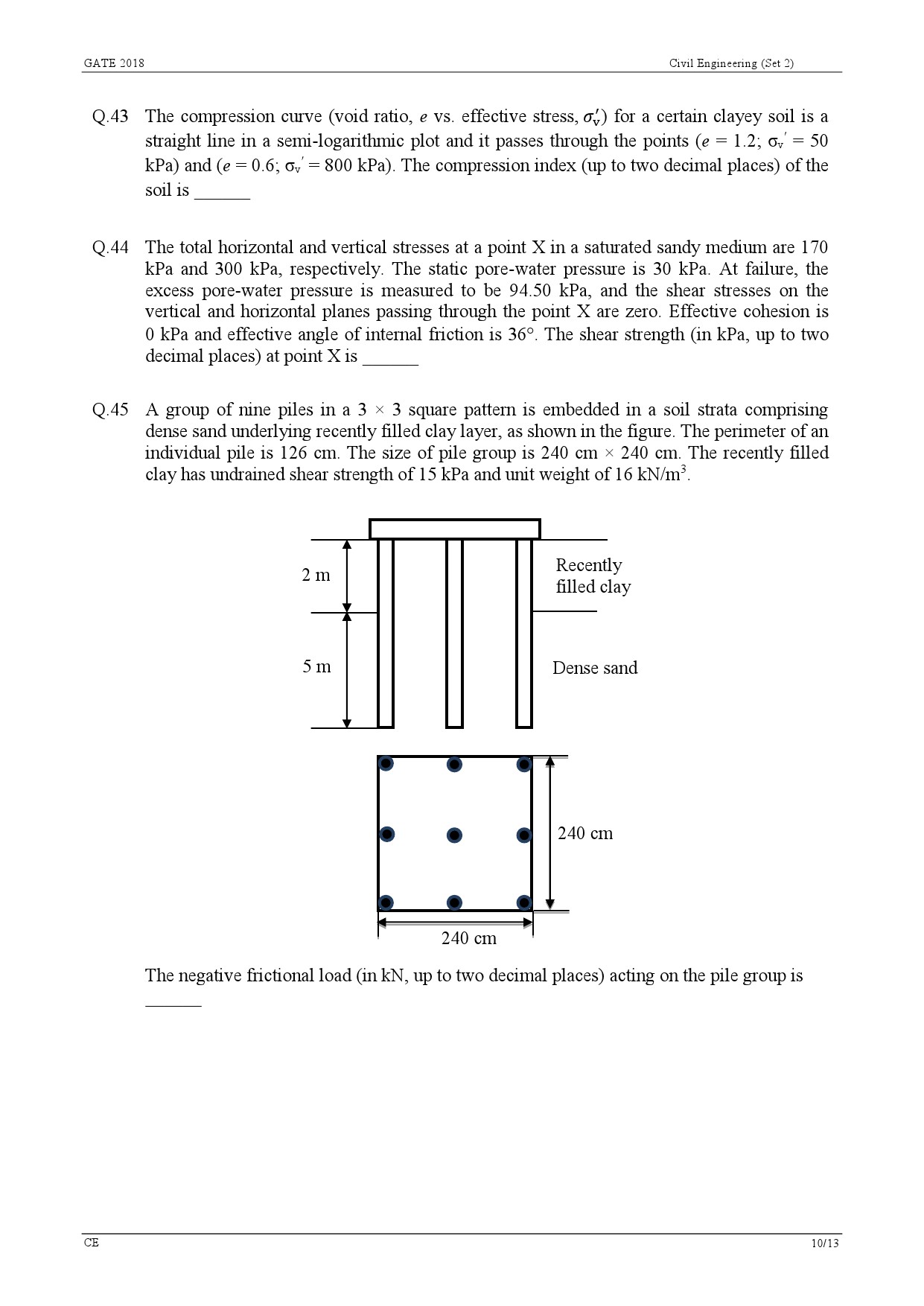GATE Exam Question Paper 2018 Civil Engineering Set 2 12