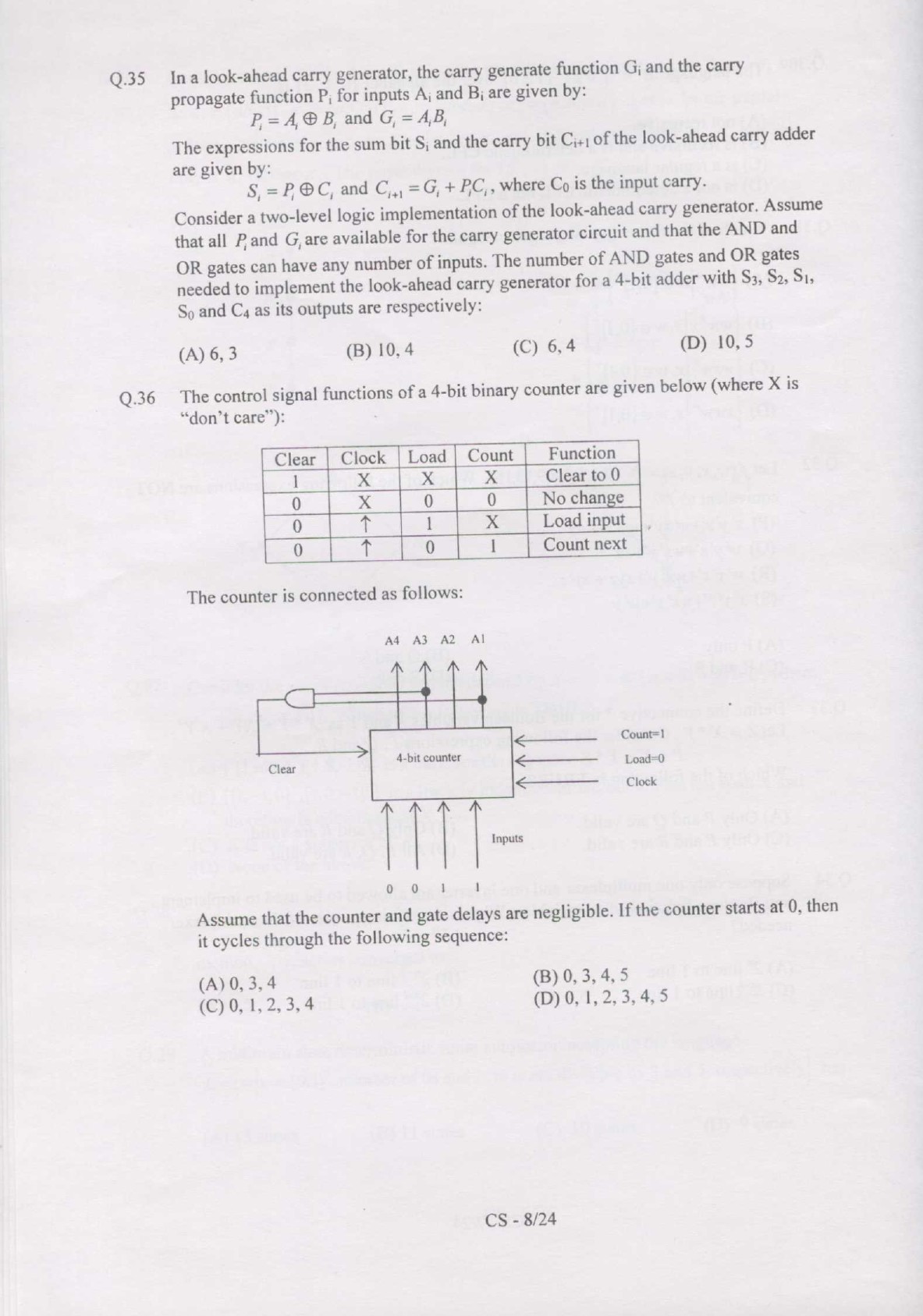 GATE Exam Question Paper 2007 Computer Science and Information Technology 8