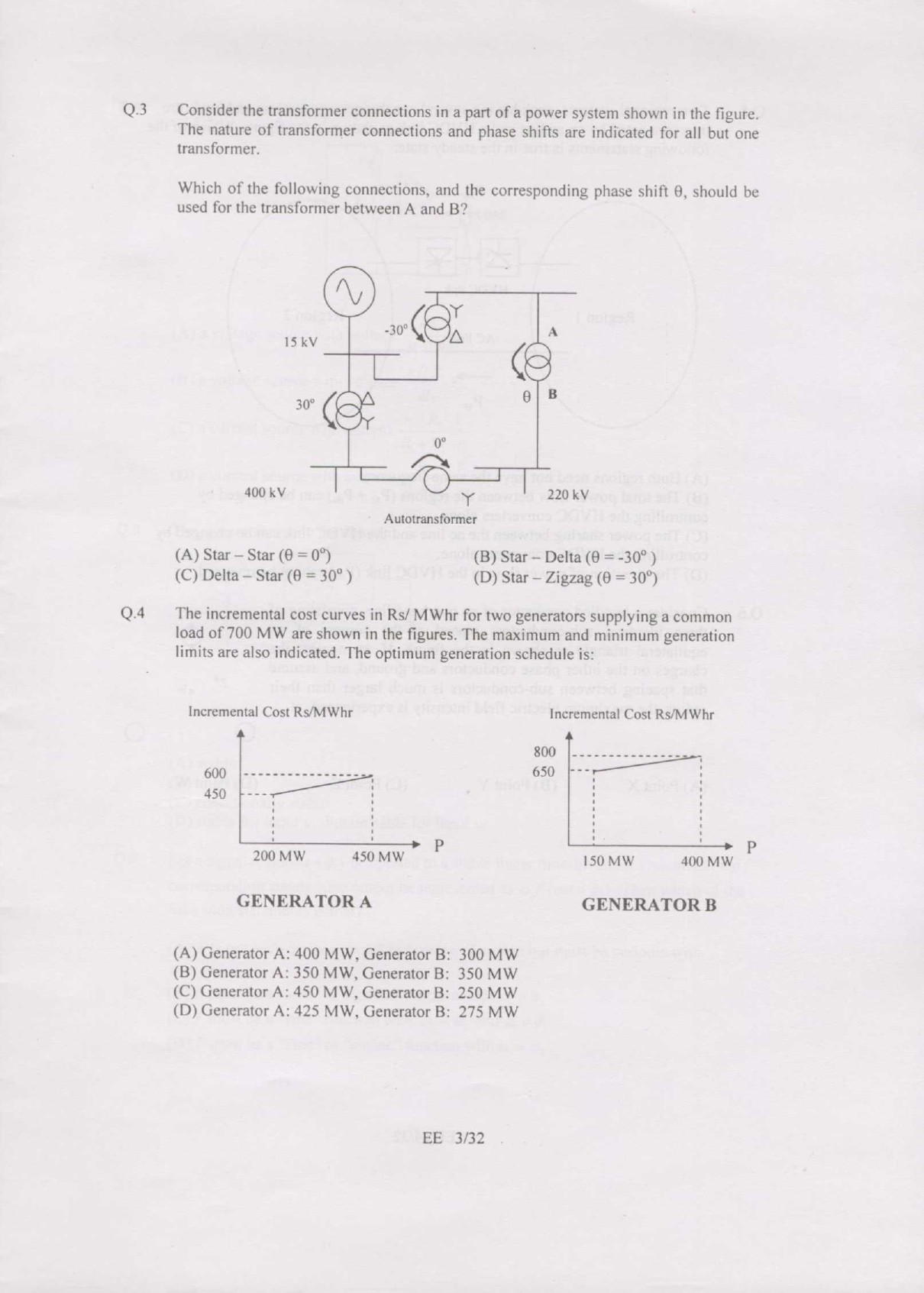 GATE Exam Question Paper 2007 Electrical Engineering 3