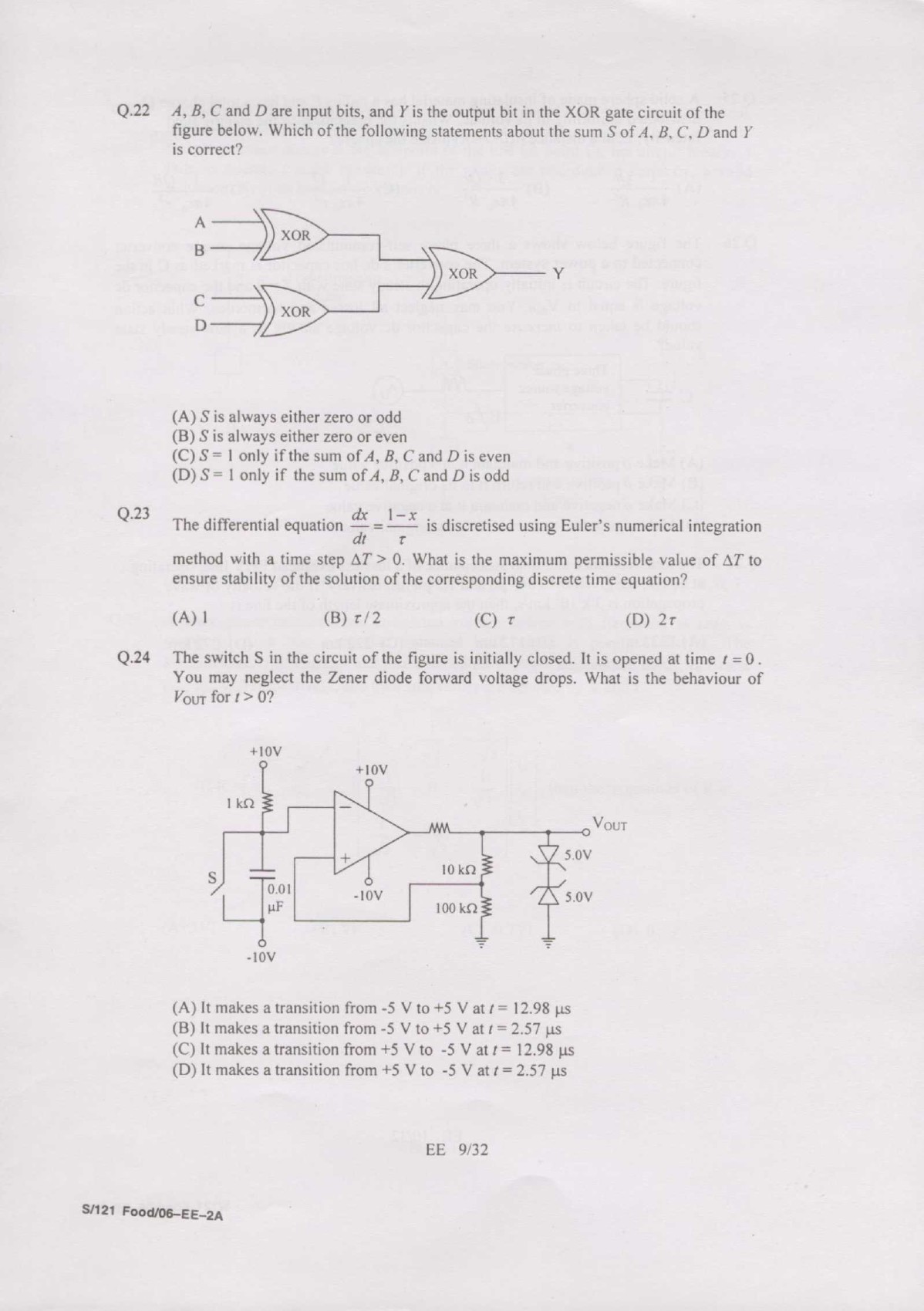 GATE Exam Question Paper 2007 Electrical Engineering 9