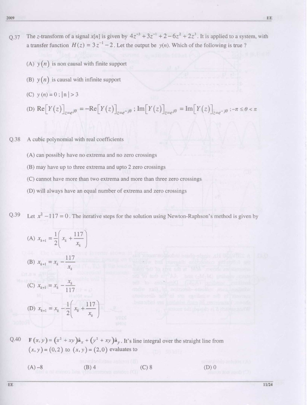 GATE Exam Question Paper 2009 Electrical Engineering 11