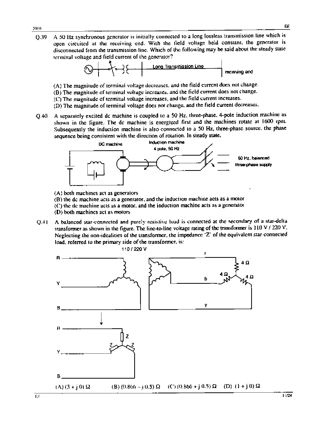 GATE Exam Question Paper 2010 Electrical Engineering 11