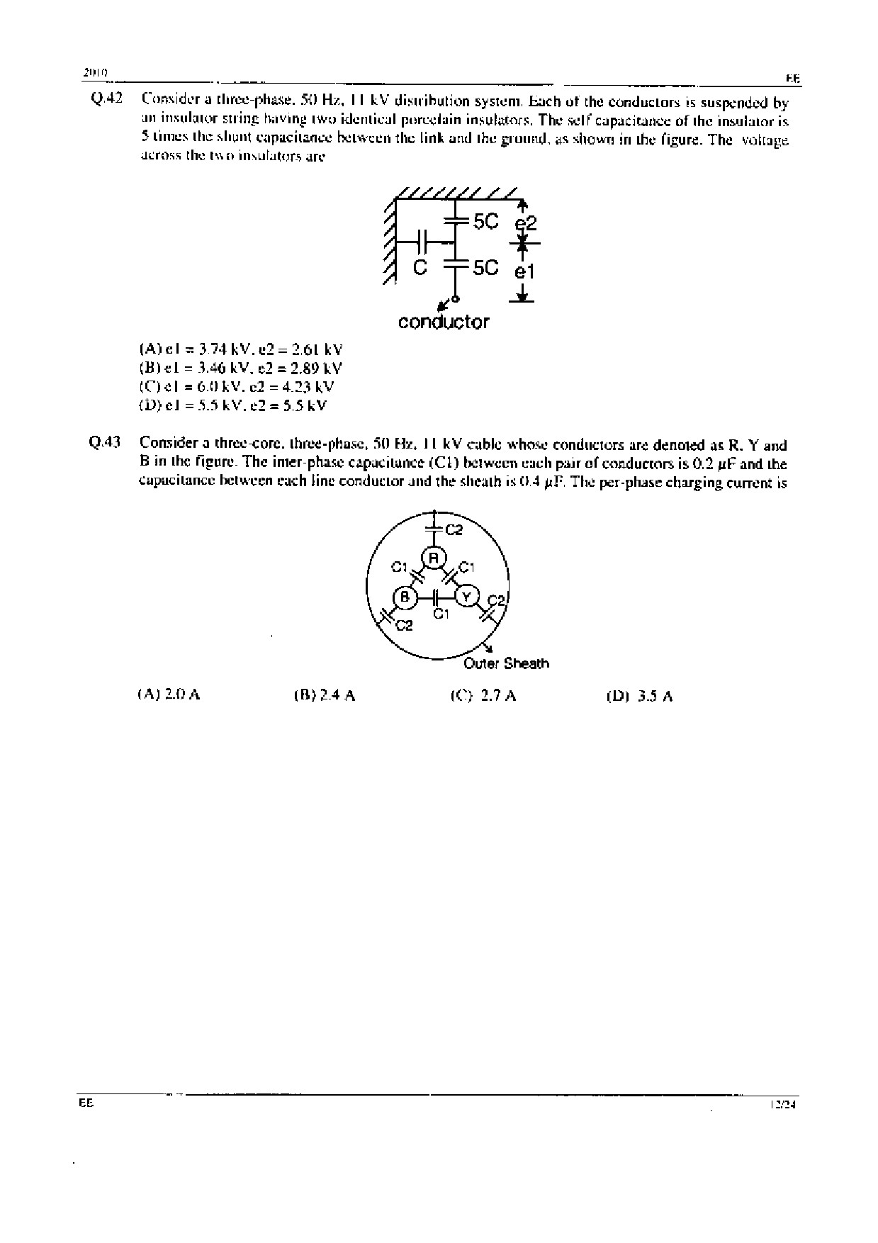 GATE Exam Question Paper 2010 Electrical Engineering 12