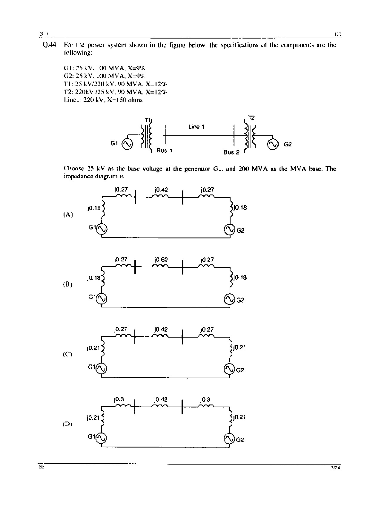 GATE Exam Question Paper 2010 Electrical Engineering 13
