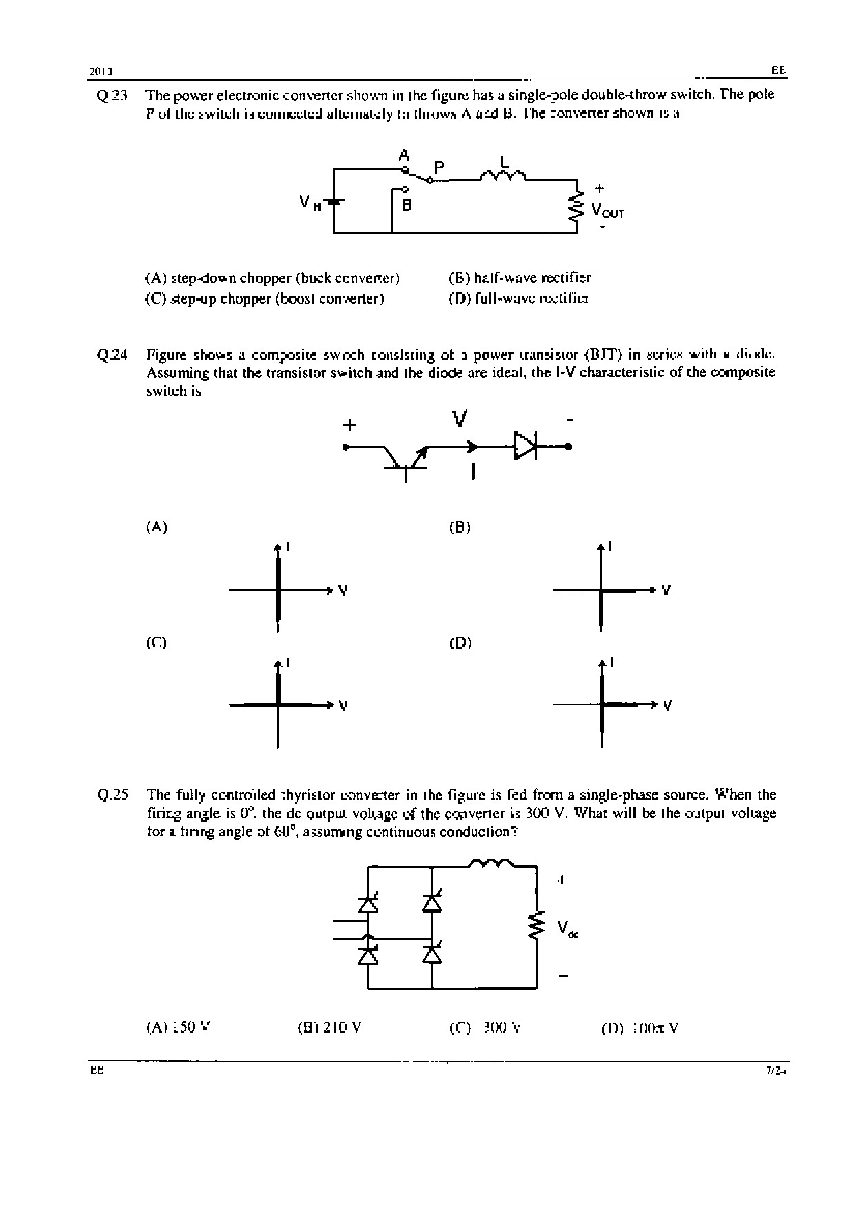 GATE Exam Question Paper 2010 Electrical Engineering 7