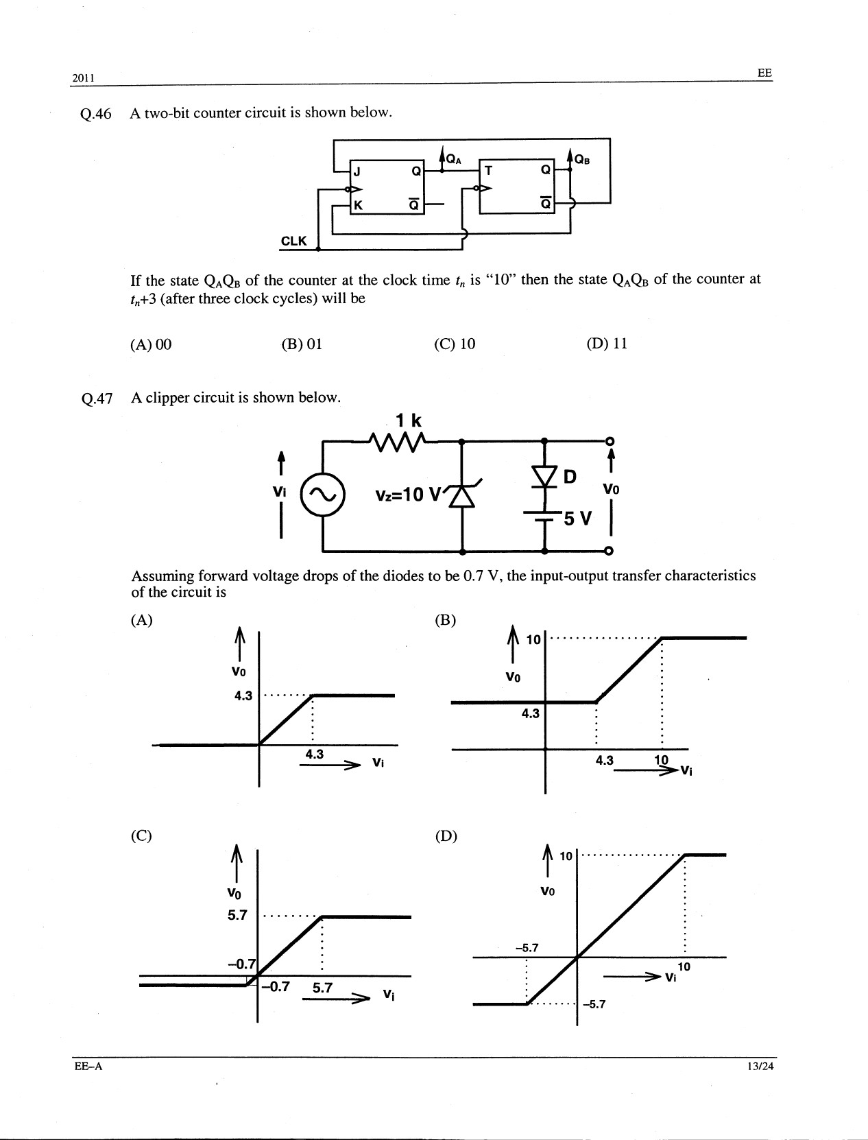 GATE Exam Question Paper 2011 Electrical Engineering 13