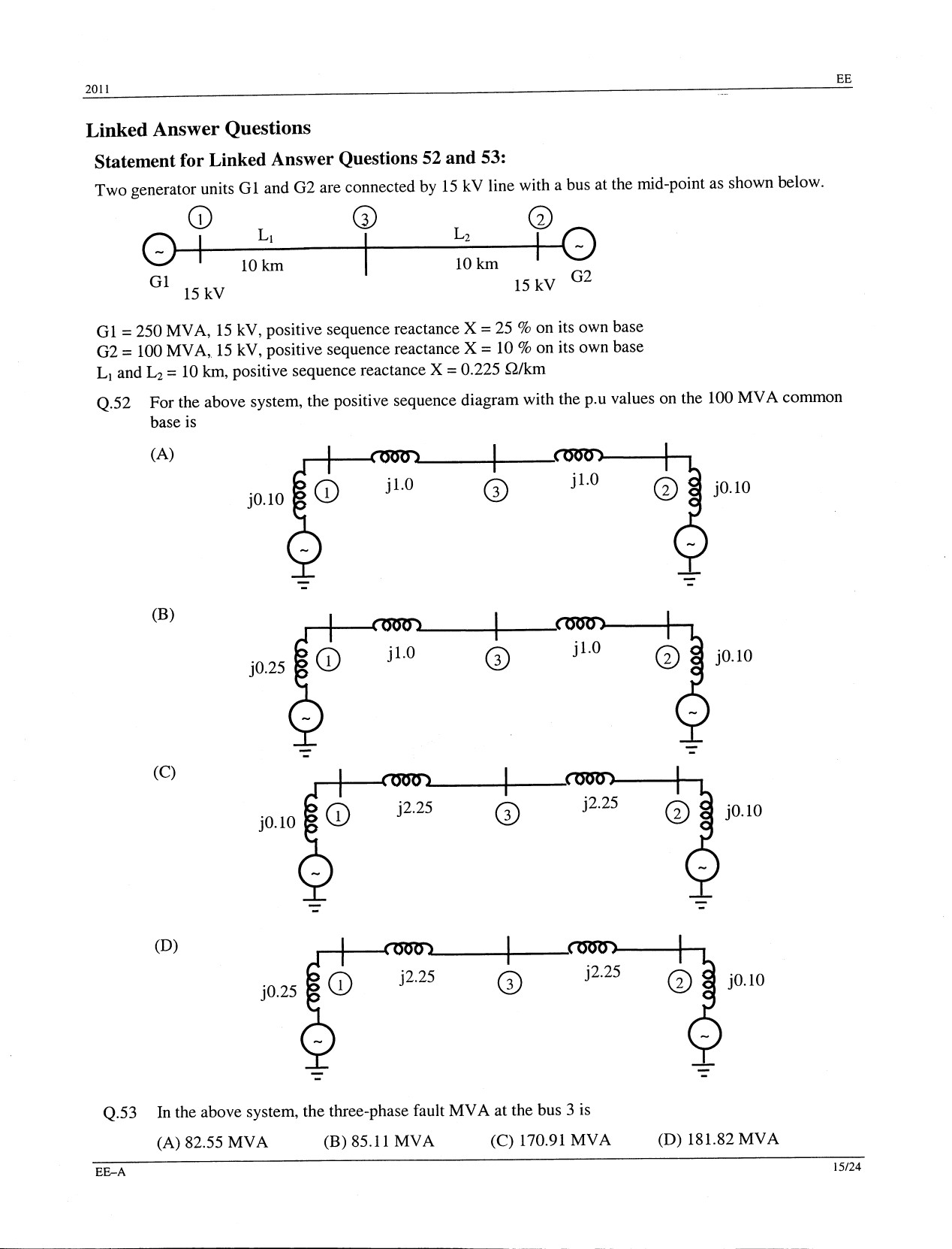 GATE Exam Question Paper 2011 Electrical Engineering 15