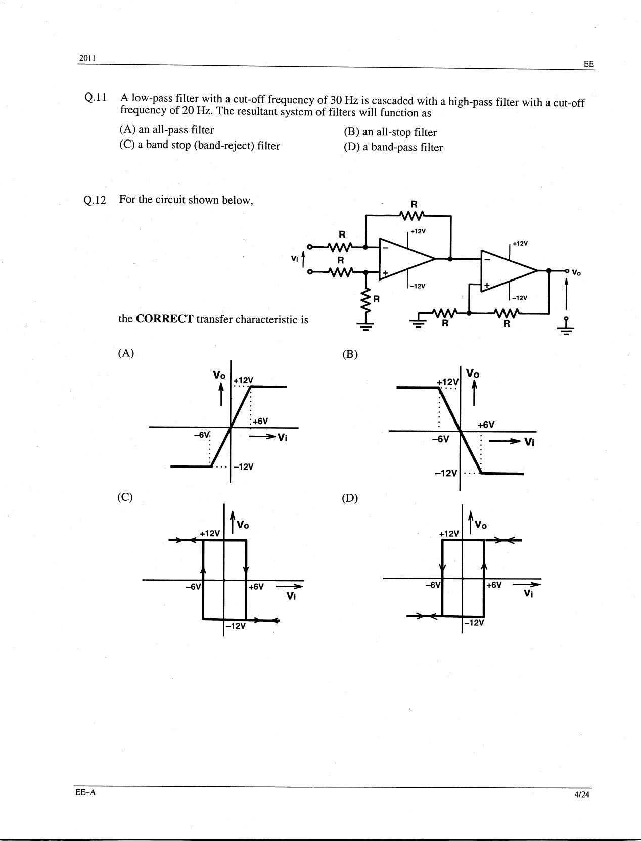 GATE Exam Question Paper 2011 Electrical Engineering 4