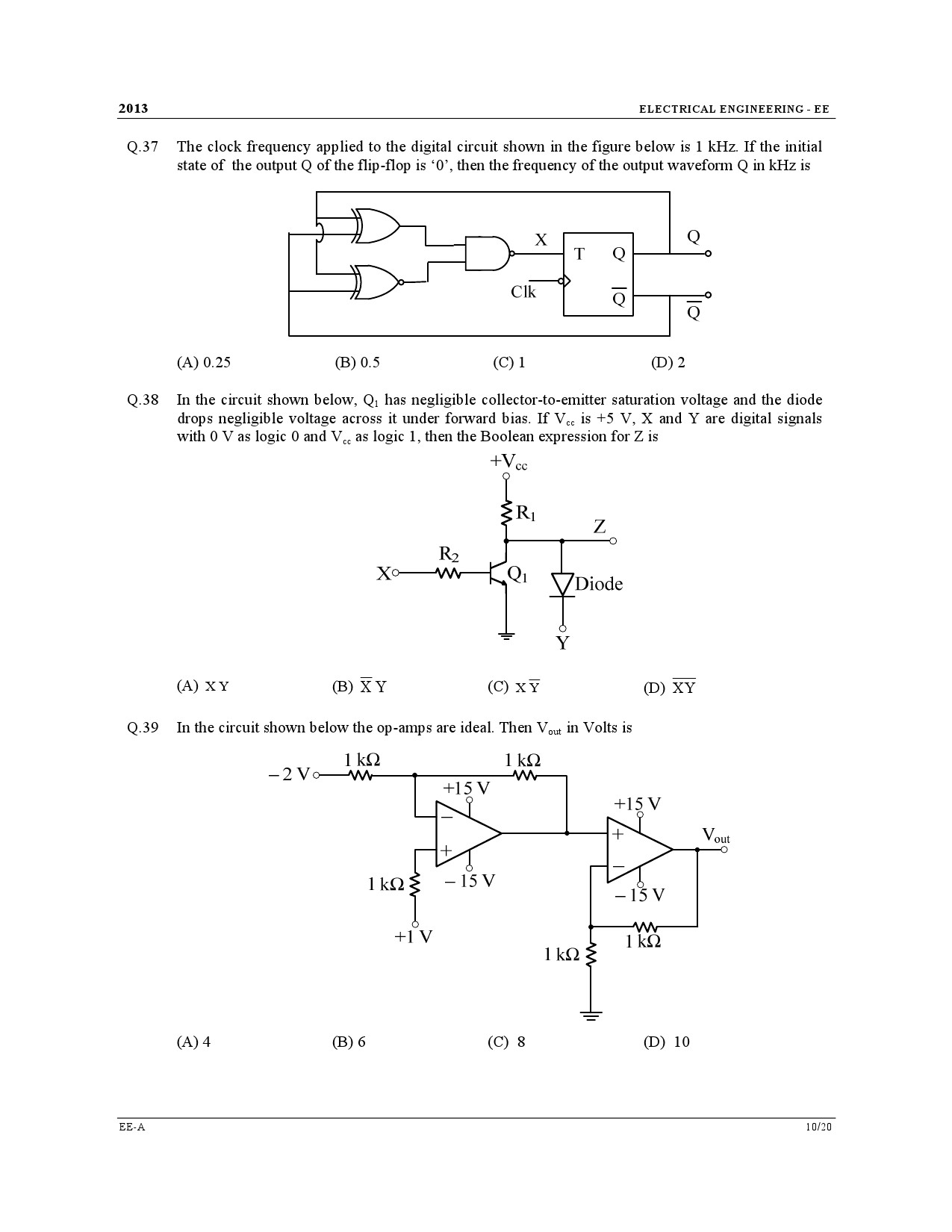 GATE Exam Question Paper 2013 Electrical Engineering 10