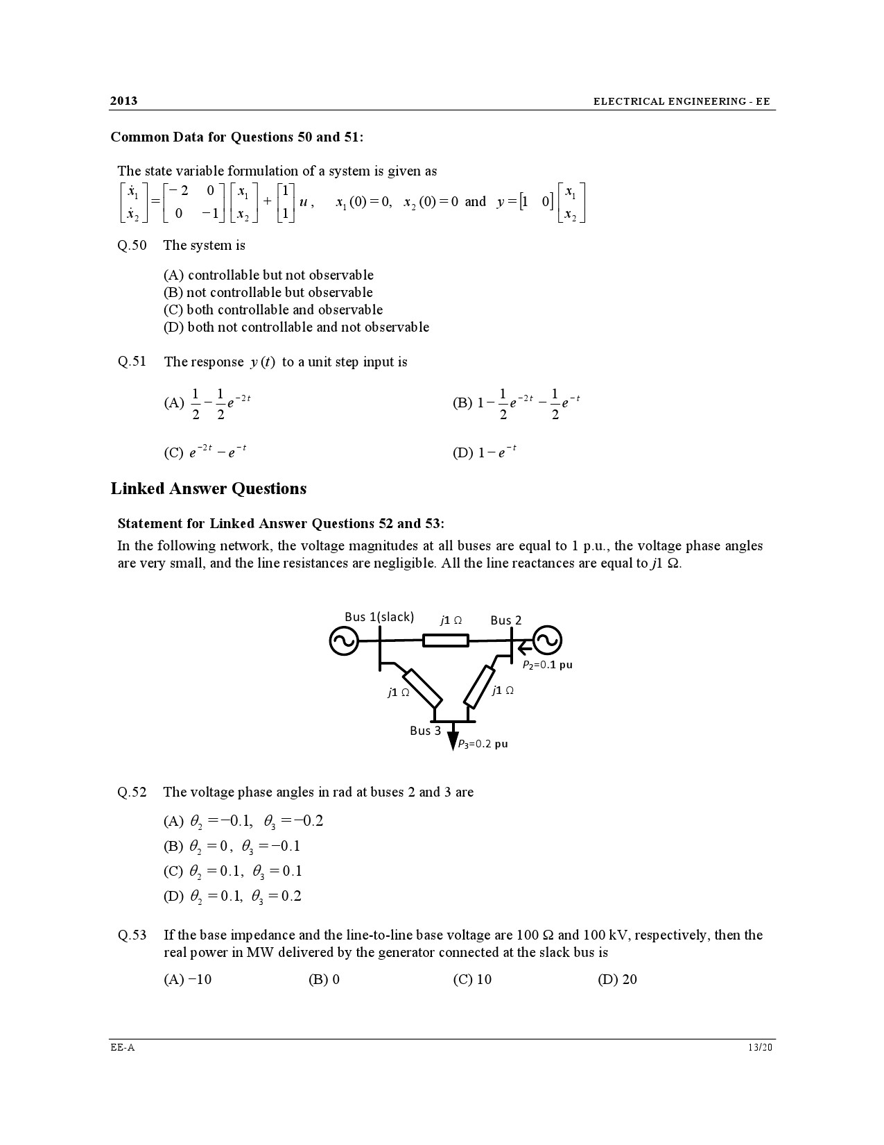 GATE Exam Question Paper 2013 Electrical Engineering 13