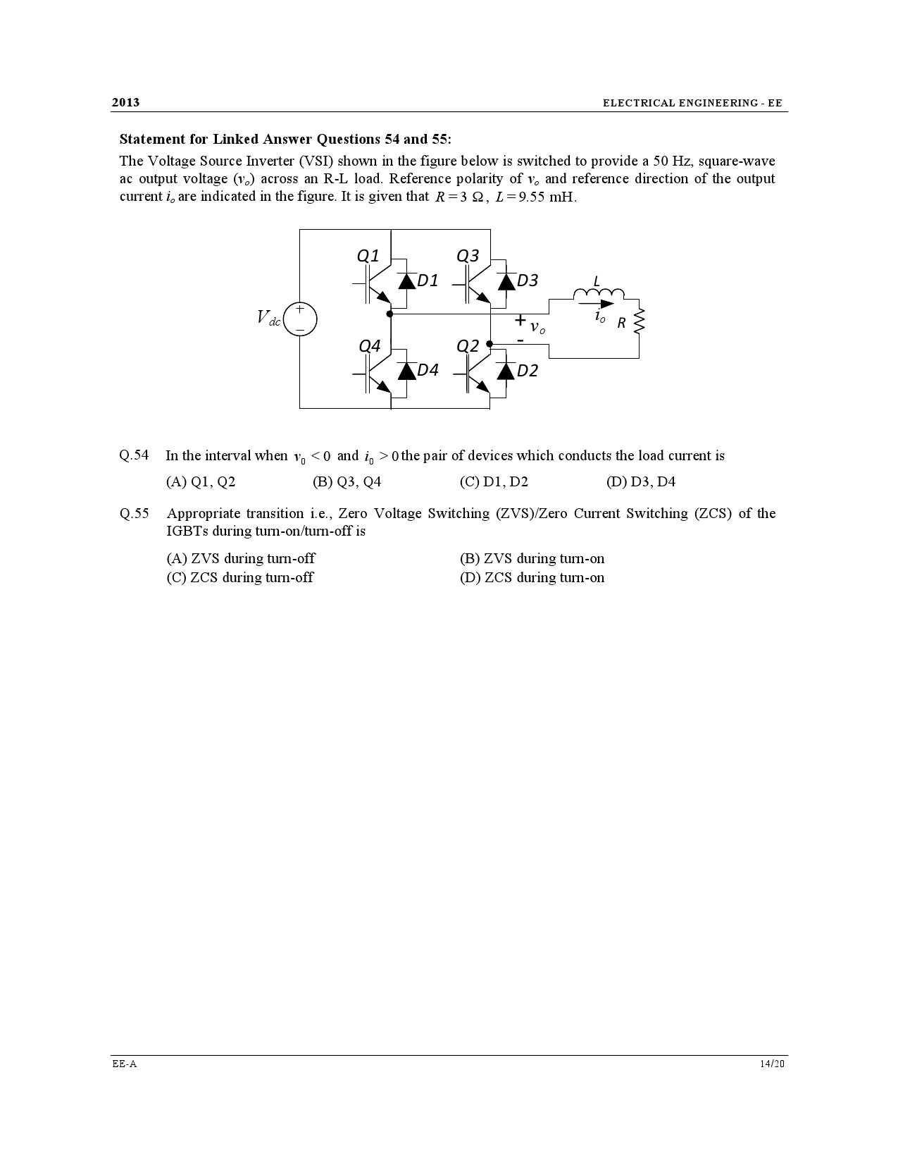 GATE Exam Question Paper 2013 Electrical Engineering 14