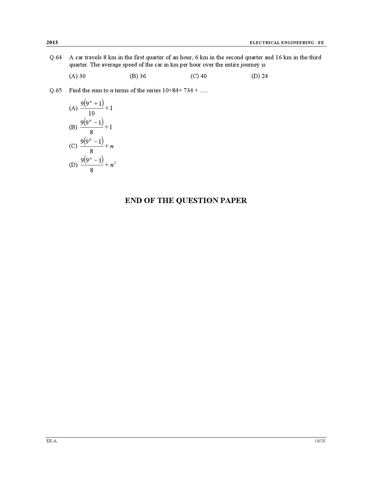 GATE Exam Question Paper 2013 Electrical Engineering 16